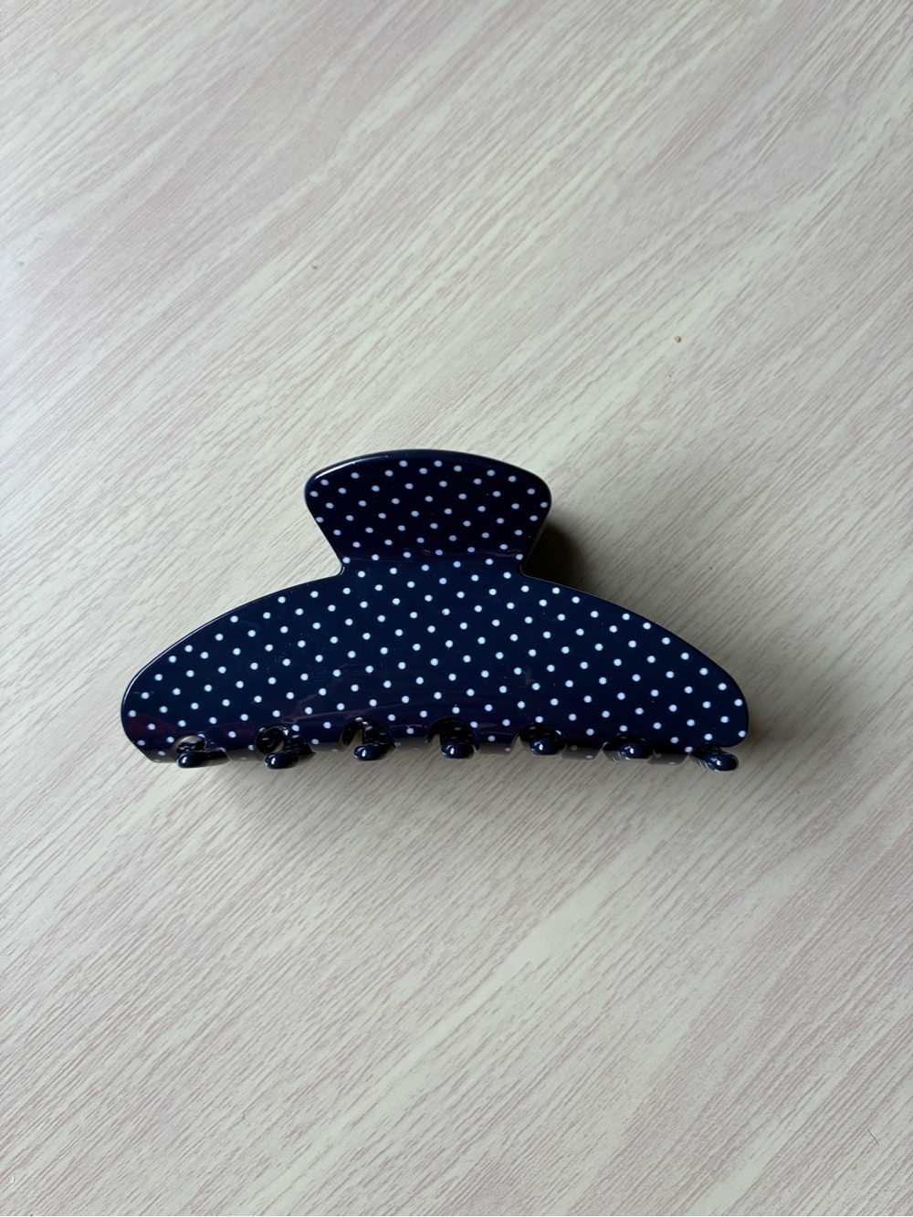 Brandy Melville Navy Polka Dot Claw Hair Clip